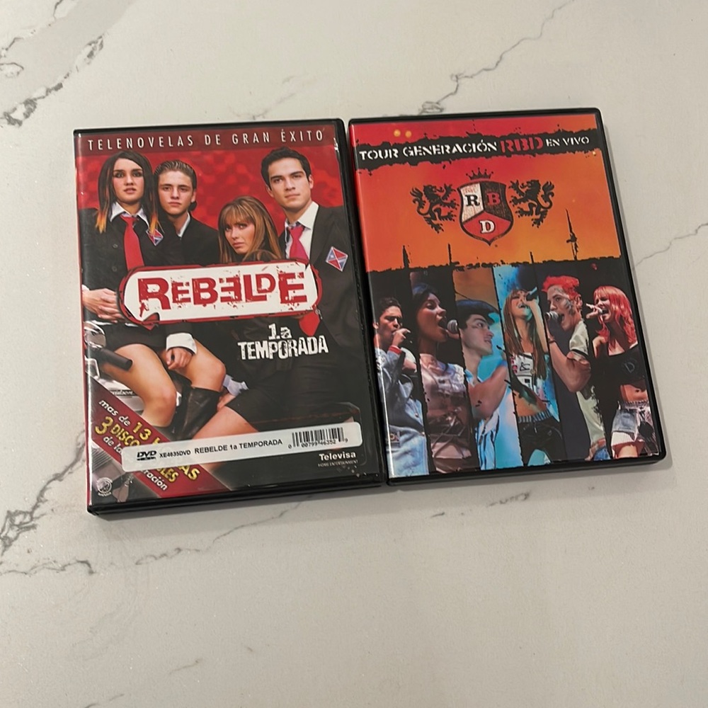 RBD rebelde 1 temporada y tour en vivo DVD bundle